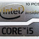10 pieces of Intel Core i5 Inside metal Sticker 15.5 x 21mm [903x10]