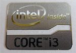 Intel Core i3 Inside metal Sticker 15.5 x 21mm [904]