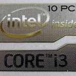10 Pieces of Intel Core i3 Inside metal Sticker 15.5 x 21mm [904x10]