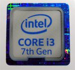Intel Core i3 7th Gen Inside Sticker 18 x18mm / 11/16" x 11/16" [919]