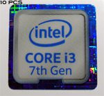 10 pieces of Intel Core i3 7th Gen Inside Sticker 18 x18mm / 11/16" x 11/16" [919x10]