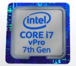 Intel Core i7 vPro  7th Gen Inside Sticker 18 x18mm / 11/16" x 11/16" [920]