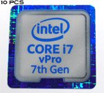 10 pieces of Intel Core i7 vPro  7th Gen Inside Sticker 18 x18mm / 11/16" x 11/16" [920x10]
