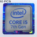 10 pieces of Intel Core i5 7th Gen Inside Sticker 18 x18mm / 11/16" x 11/16" [922x10]