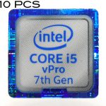 10 pieces of Original Intel Core i5 vPro 7th Gen Sticker 18 x 18mm / 11/16" x 11/16" [927x10]