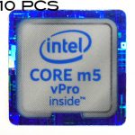 10 pieces of Original Intel Core m5 vPro Inside Sticker 18 x 18mm / 11/16" x 11/16" [932x10]