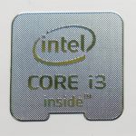 Intel Core i3 Inside metal sticker 18 x 18mm / 11/16" x 11/16" [946]
