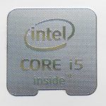 Intel Core i5 Inside metal sticker 18 x 18mm / 11/16" x 11/16" [947]