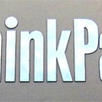 IBM Lenovo Thinkpad Metal Sticker / Badge 10.5 x 29.5mm / 3/8" 1 1/16" [955]