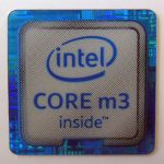 Original Intel Core m3  Sticker 14 x 14mm / 9/16" x 9/16" [965]
