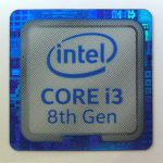 Original Intel Core i3 8th Gen Sticker 18 x 18mm / 11/16" x 11/16" [966]