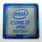 Original Intel Core i5 vPro 8th Gen Sticker 18 x 18mm / 11/16" x 11/16" [969]