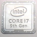 VATH made Intel Core i7 9th Generation metal Sticker 18 x 18mm / 11/16" x 11/16" [974]