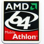 Original AMD Athlon 64 Mobile Sticker 17 x 19mm [154]