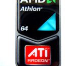 Original AMD Athlon 64 / ATI Radeon Graphics Sticker 18.5 x 34.5mm [327]