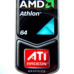 Original AMD Athlon 64 / ATI Radeon Graphics Sticker 18.5 x 34.5mm [327]