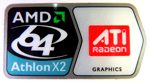 Original Athlon 64 X2 / ATI Combi Sticker 23 x 45mm [34]