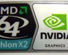 Original Athlon 64 X2 / NVIDIA Combi Sticker 23 x 45mm [33]