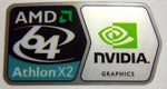 Original Athlon 64 X2 / NVIDIA Combi Sticker 23 x 45mm [33]