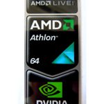 Original AMD Athlon 64 NVIDIA Combo Sticker 23.5 x 55.5mm [36]