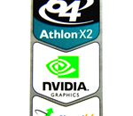 Original AMD 64 Athlon X2 / NVIDIA / Signal Up Wireless Sticker 18 x 43.5mm [304]