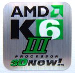 Original AMD K6 3 w/3D NOW Sticker 25 x 25mm [342]