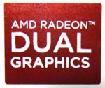 Original AMD Radeon Dual Graphics Sticker / Badge 13.5 x 15.5mm [619]