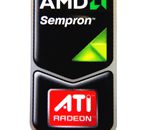 Original AMD Sempron / ATI Radeon Graphics Sticker 18.5 x 34.5mm [302]