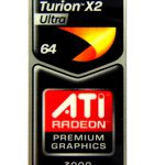 Original AMD Turion X2 64 / ATI Radeon Graphics Sticker 18 x 43.5mm [461]