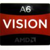Original AMD VISION A6 Sticker 16.5 x 19.5mm [590]