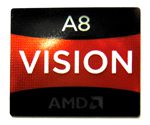 Original AMD VISION A8 Sticker 16.5 x 19.5mm [593]