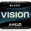 Original AMD VISION Black Sticker 16.5mm x 20mm [586]