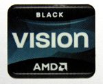 Original AMD VISION Black Sticker 16.5mm x 20mm [586]