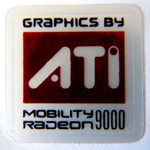 Original Graphic by ATI Mobility Radeon 9000 Sticker 20 x 20mm [183]