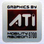 Original Graphics by ATI Mobility Radeon 9700 Sticker 20 x 20mm [207]