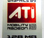 Original ATI Mobility Radeon X600 128mb Sticker 20 x 25mm [139]