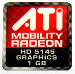 Original ATI Mobility Radeon Graphics HD5145 1GB Sticker 16.5 x 16.5mm [558]