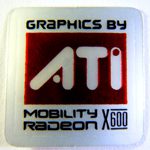 Original Graphics by ATI Radeon x600 Sticker 20 x 20mm [110]