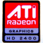 Original ATI Radeon Graphics HD 2400 Sticker 14 x 15mm [261]