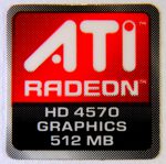 Original ATI Radeon HD4570 Graphics 512MB Sticker 16 x 16.5mm [278]