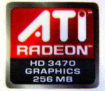 Original ATI Radeon HD3470 Graphics 256MB Sticker 16 x 16.5mm [291]