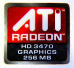 Original ATI Radeon HD3470 Graphics 256MB Sticker 16 x 16.5mm [291]