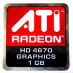 Original ATI Radeon HD4670 Graphics 1GB Sticker 16 x 16.5mm [293]