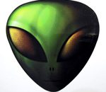 Alien Head Sticker 50 x 50mm [718]