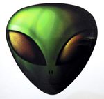 Alien Head Sticker 50 x 50mm [718]