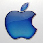 Apple Blue Sticker 28 x 32mm [633]