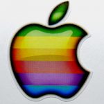 Apple Rainbow Sticker 26 x 31mm [631]
