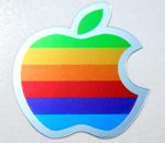 Apple Rainbow Sticker 22 x 25mm [453]