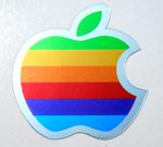 Apple Rainbow Sticker 22 x 25mm [453]