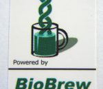 Powered by BioBrew Linux Sticker 19 x 24mm [538]